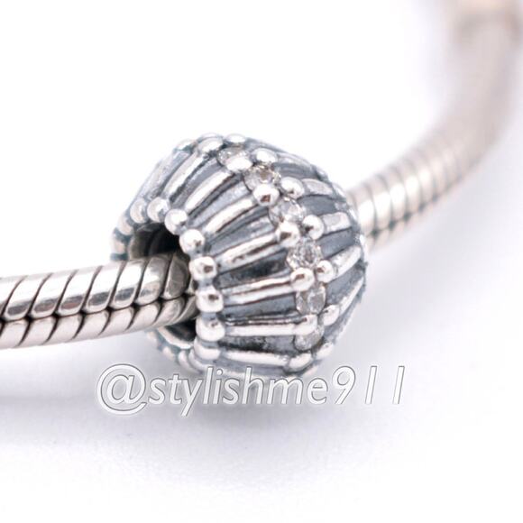 Authentic PANDORA Show Stopper Bead with White Zirconia - 790545CZ - Picture 1 of 9